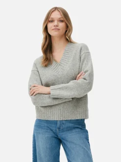 Chunky V-Neck Sweater|Primark Clearance