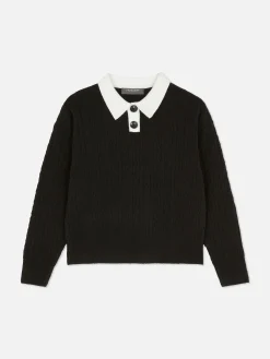 Collared Cable Knit Sweater|Primark Best