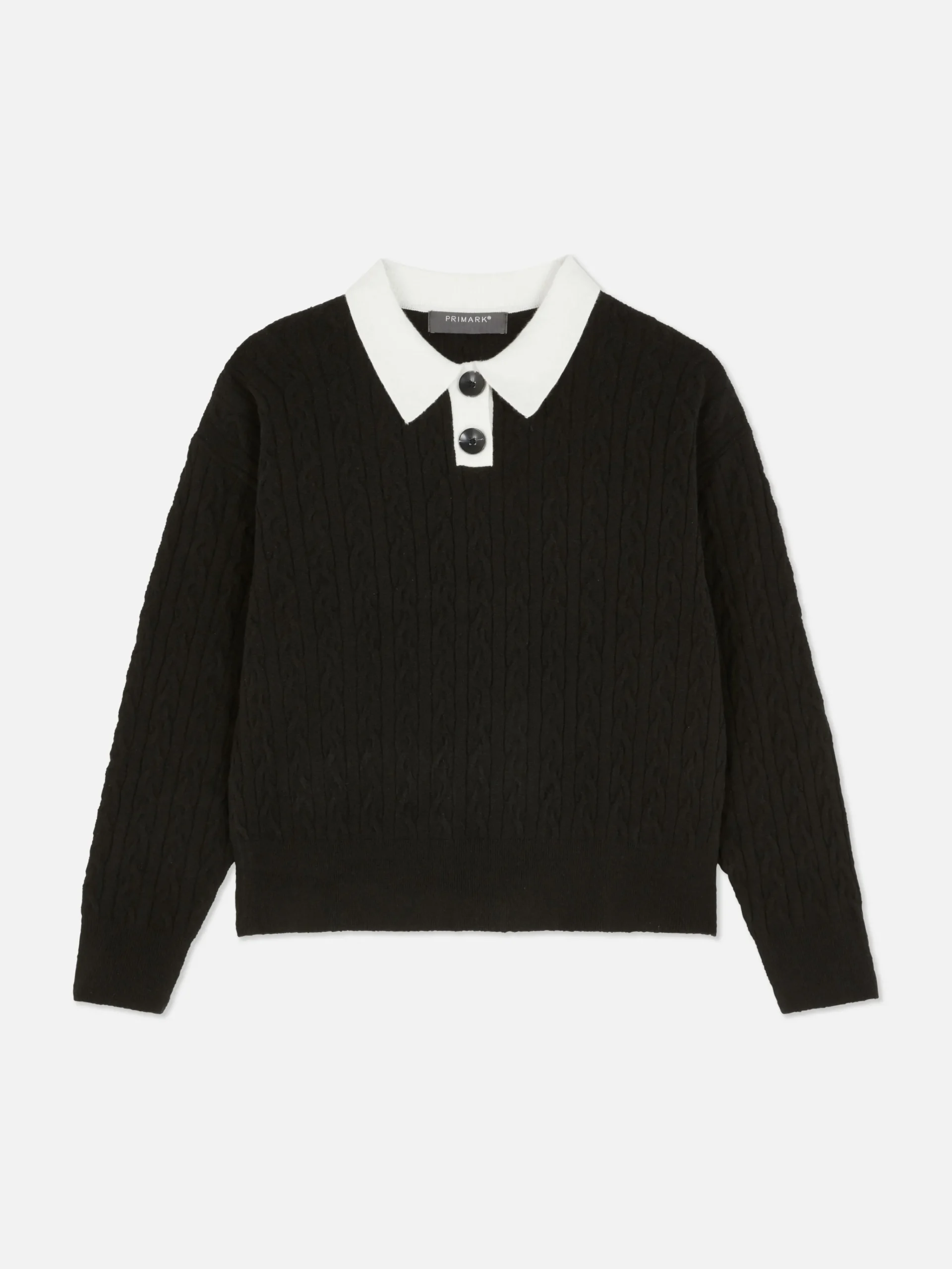 Collared Cable Knit Sweater|Primark Best