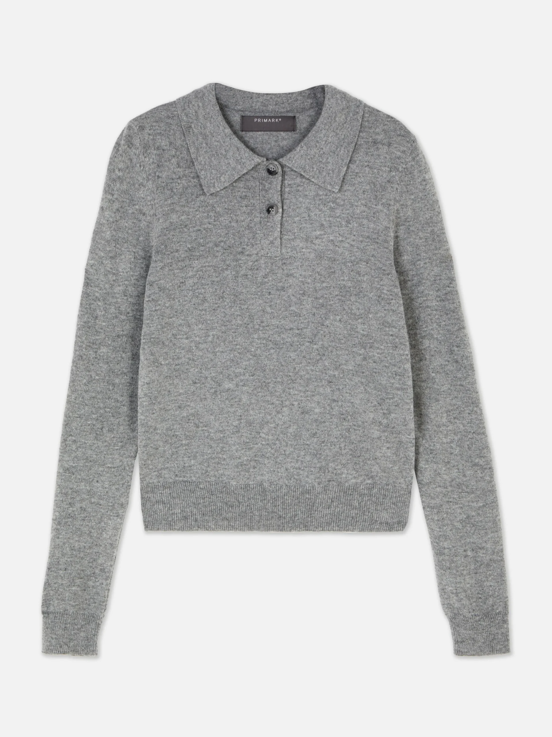 Collared Long Sleeve Knit Top|Primark Hot