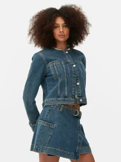 Collarless Denim Jacket|Primark Discount