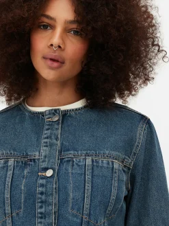 Collarless Denim Jacket|Primark Discount