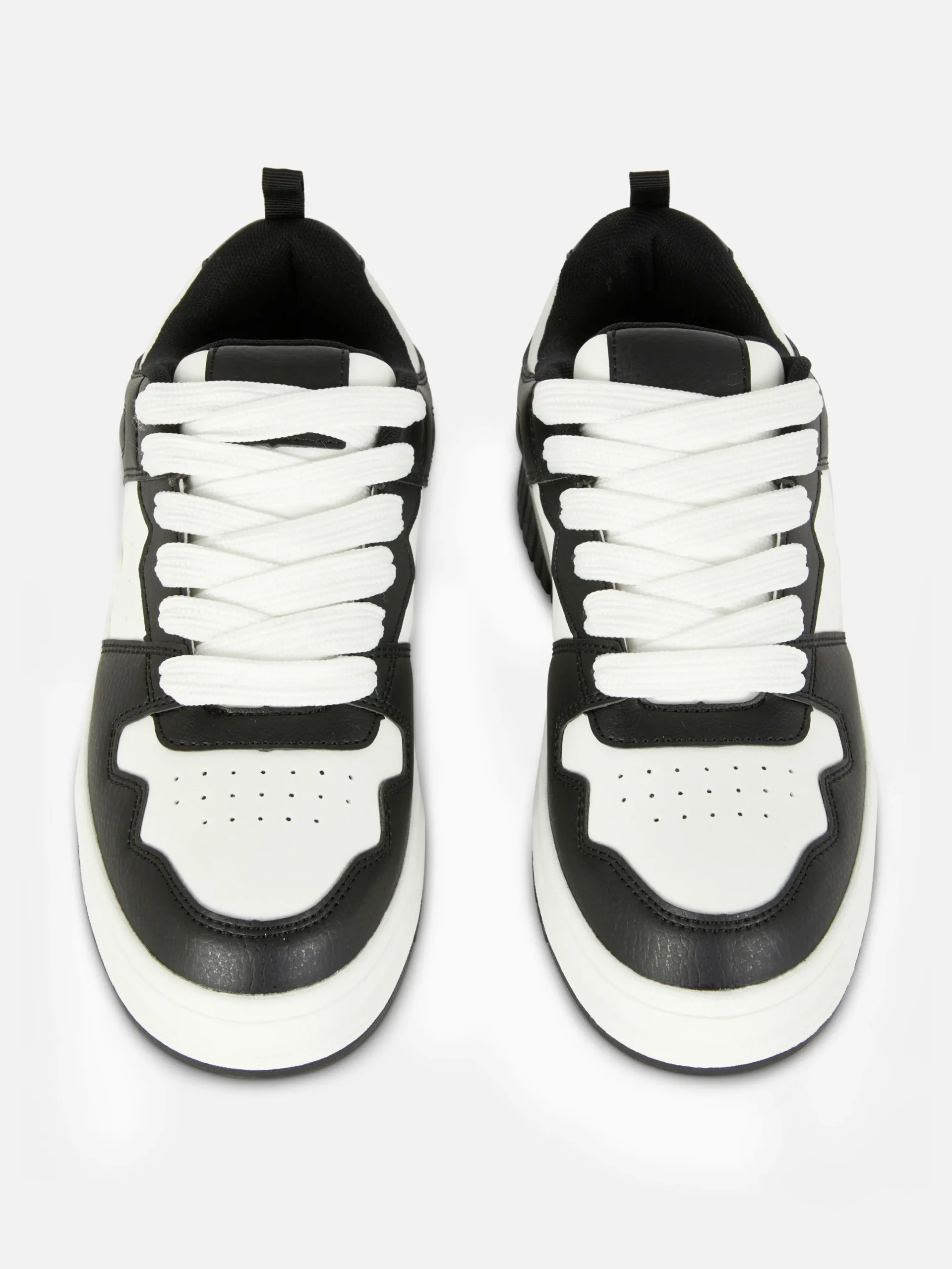 Contrast Panel Lace-Up Sneakers|Primark Sale