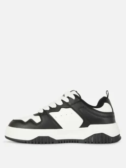 Contrast Panel Lace-Up Sneakers|Primark Sale