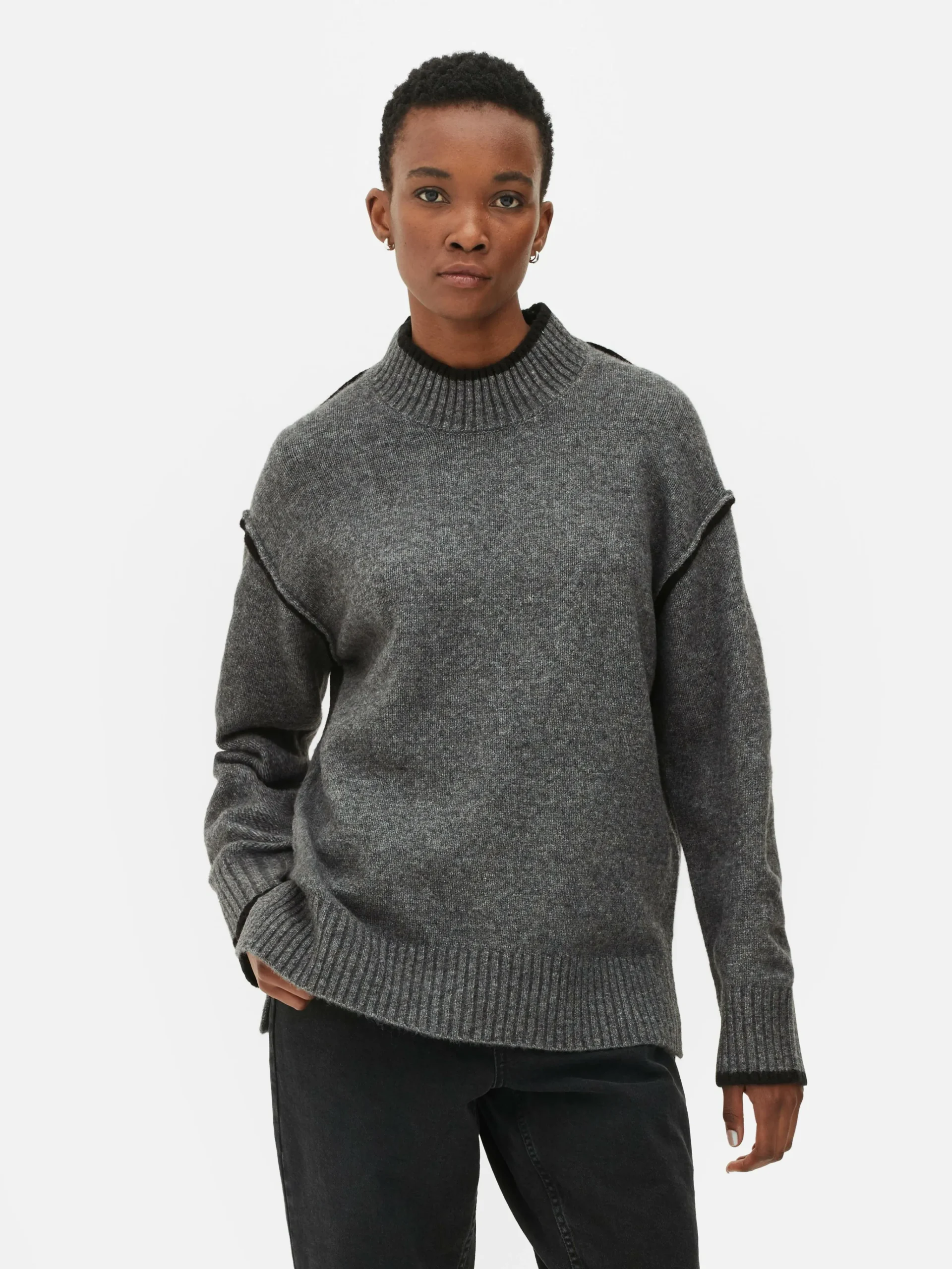Contrast Stitch Sweater|Primark Discount