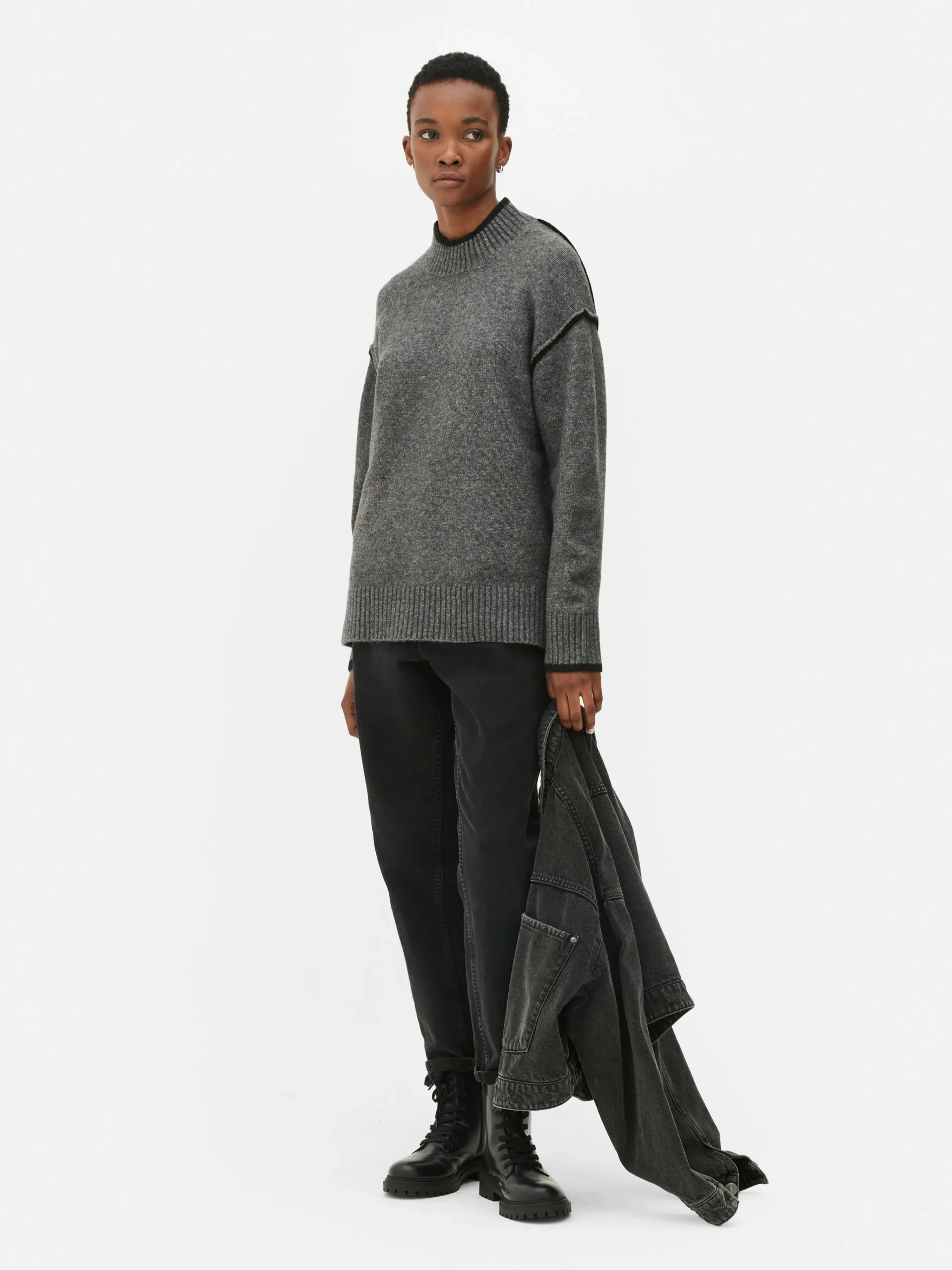 Contrast Stitch Sweater|Primark Discount