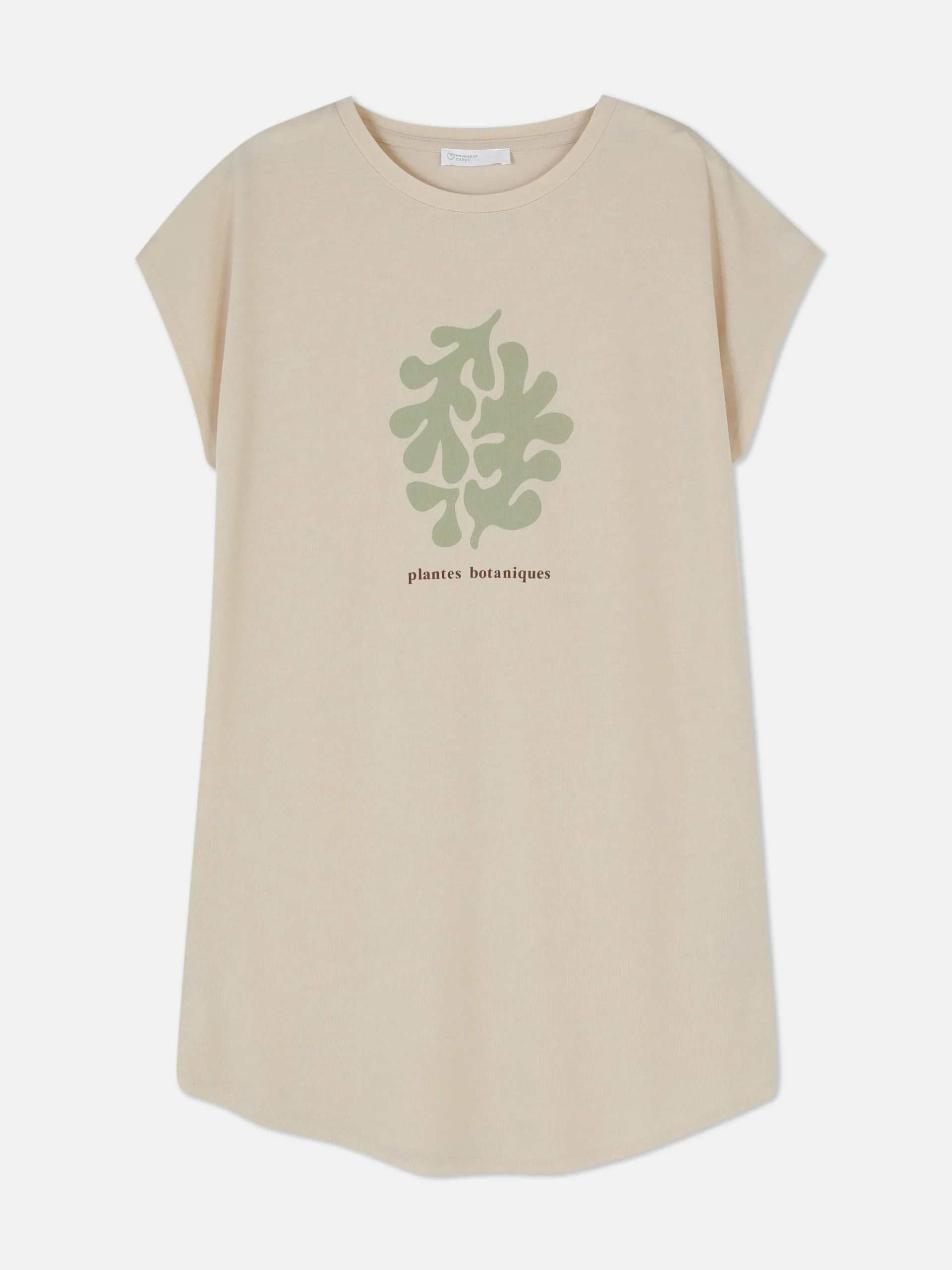 Crew Neck Long T-Shirt|Primark Clearance