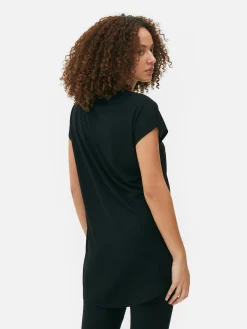 Crew Neck Long T-Shirt|Primark