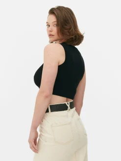 Crew Neck Ribbed Cropped Tank|Primark Discount