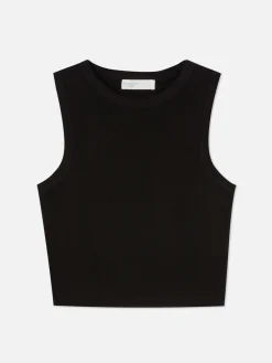 Crew Neck Ribbed Cropped Tank|Primark Discount
