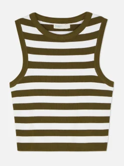 Crew Neck Ribbed Cropped Tank|Primark Online