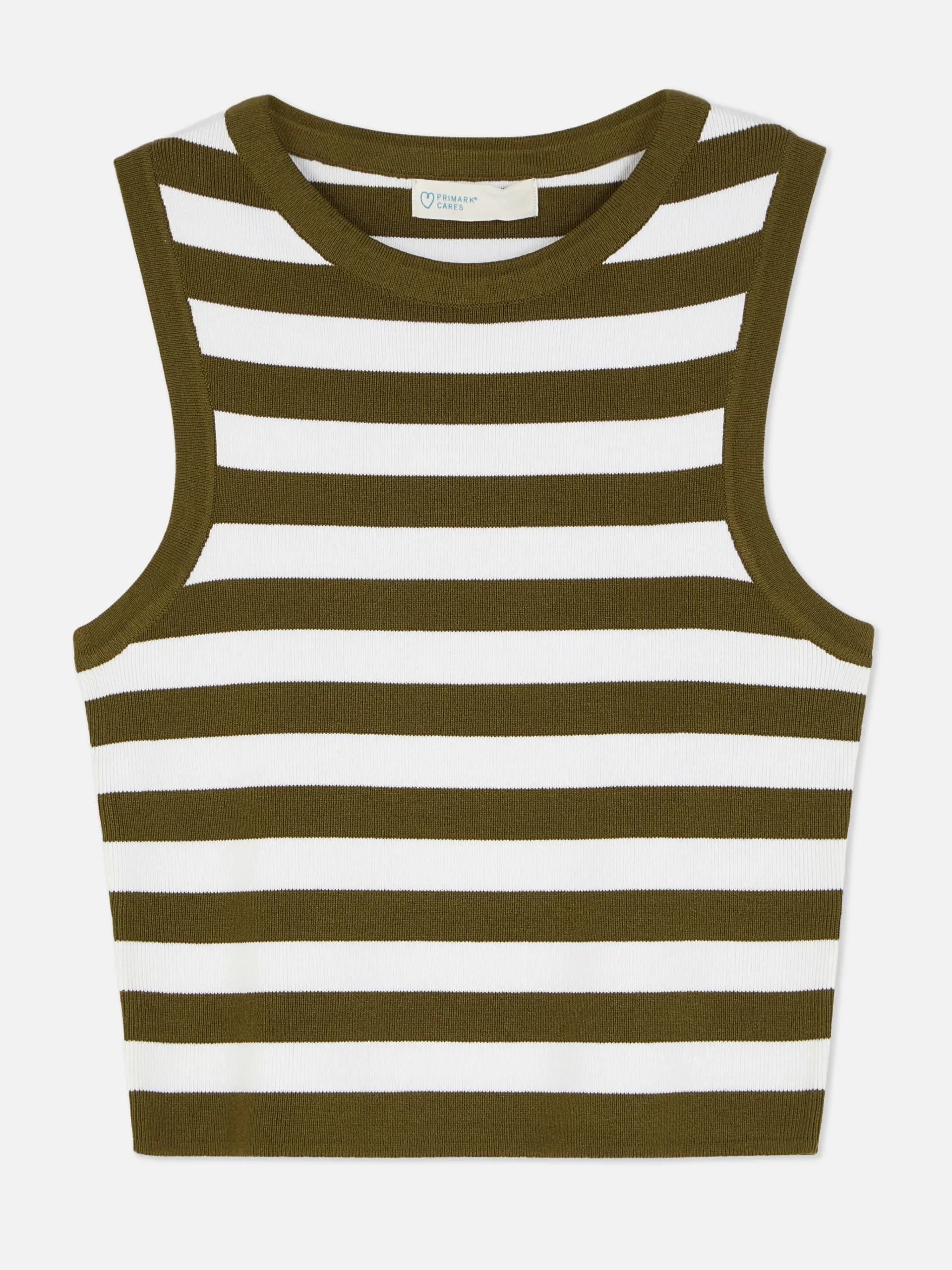Crew Neck Ribbed Cropped Tank|Primark Online