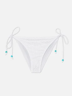 Crochet Side Tie Bikini Briefs|Primark New