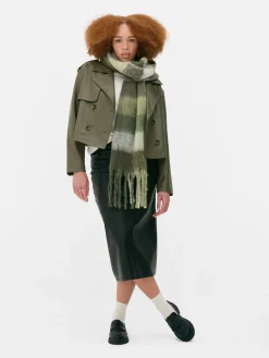 Cropped Faux Leather Trench Coat|Primark Hot