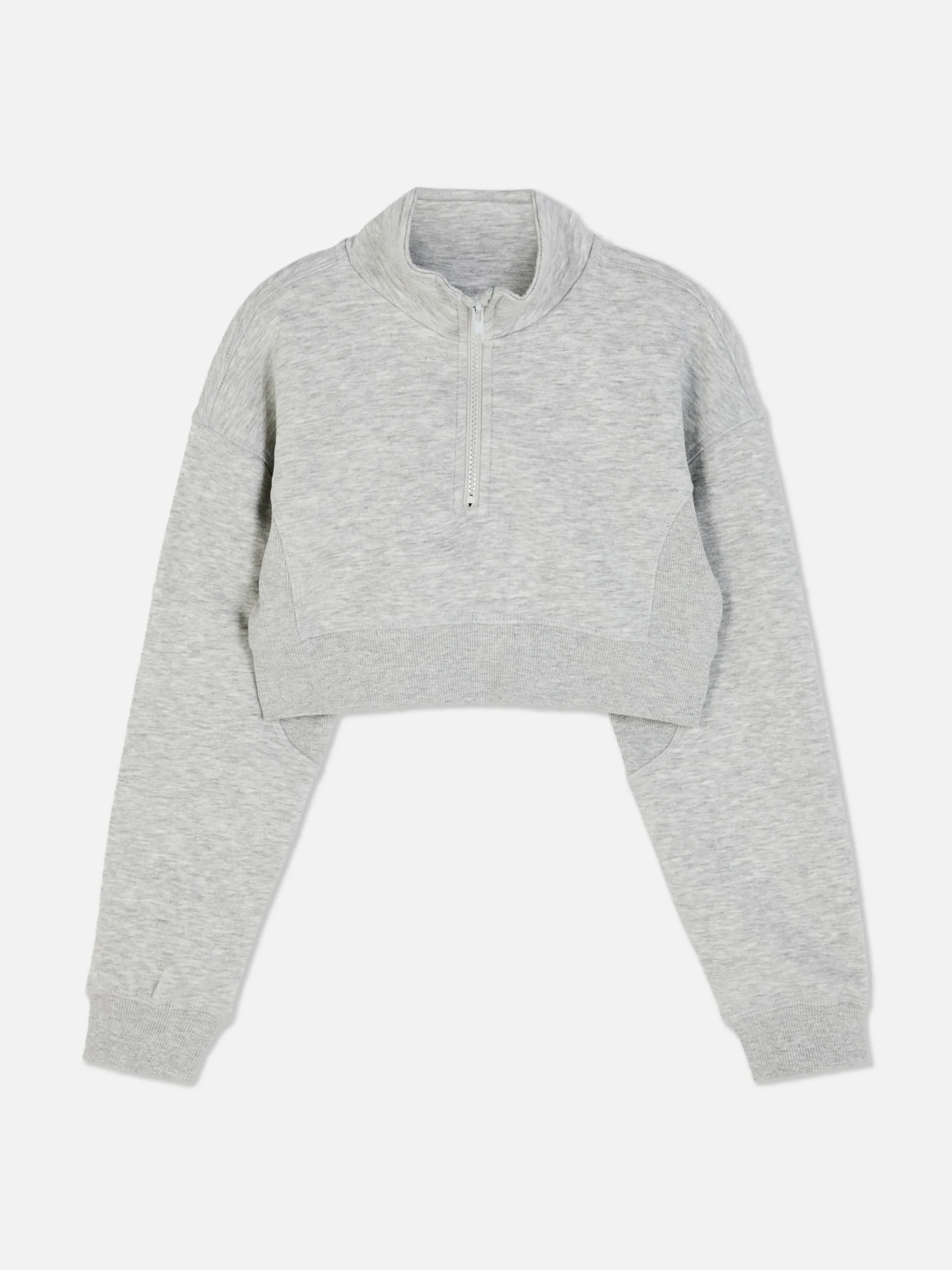 Cropped Funnel Neck Sweatshirt|Primark Clearance