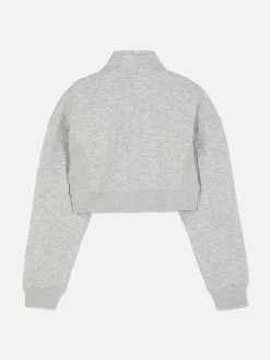 Cropped Funnel Neck Sweatshirt|Primark Clearance