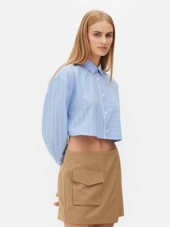 Cropped Striped Shirt|Primark New