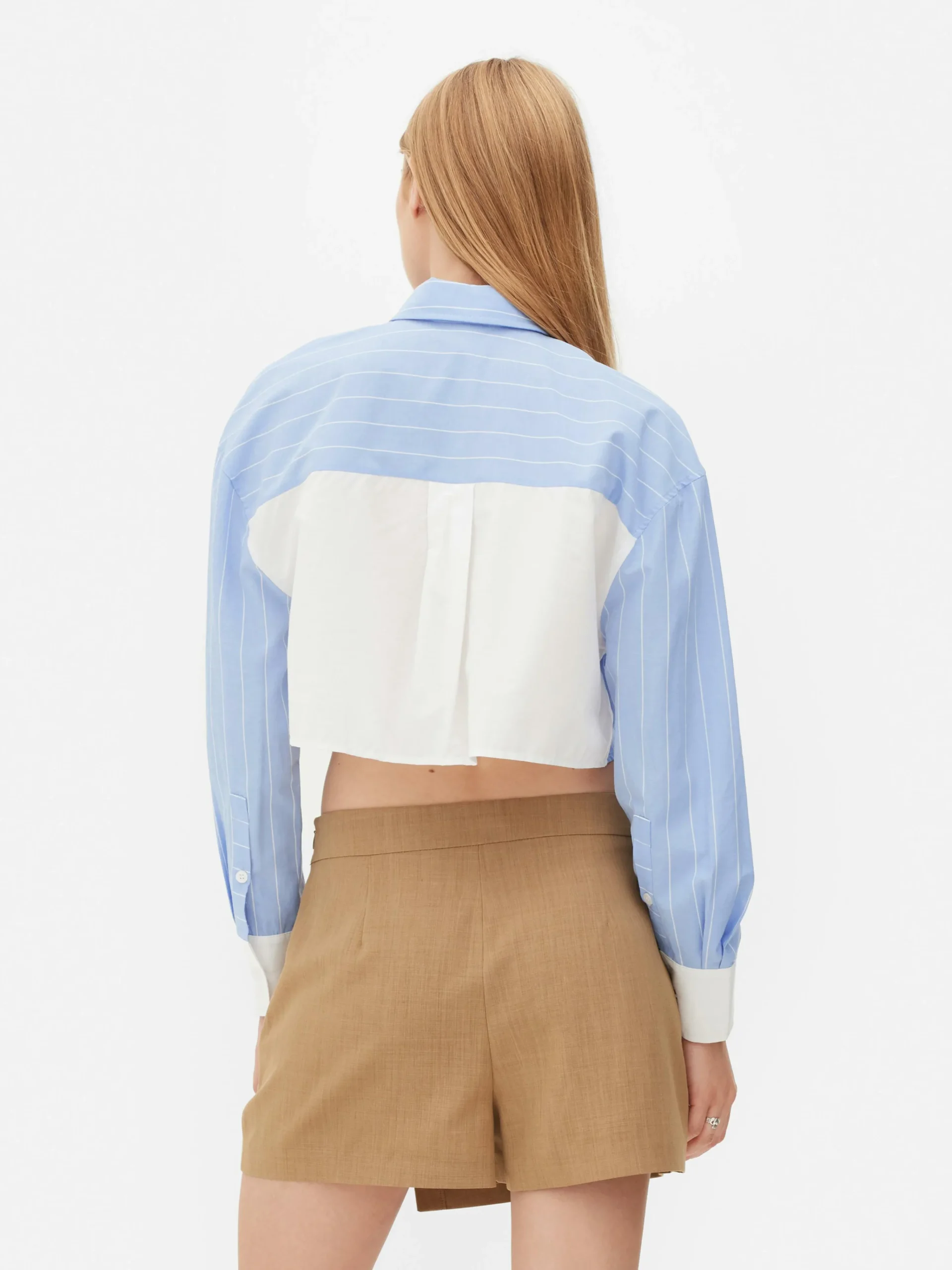 Cropped Striped Shirt|Primark New
