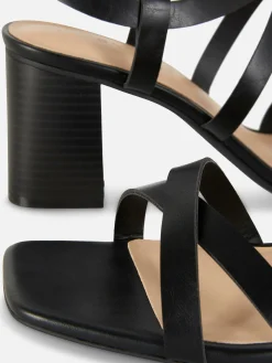 Cross Strap Block Heel Sandals|Primark New