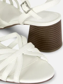 Cross Strap Heeled Sandals|Primark Outlet
