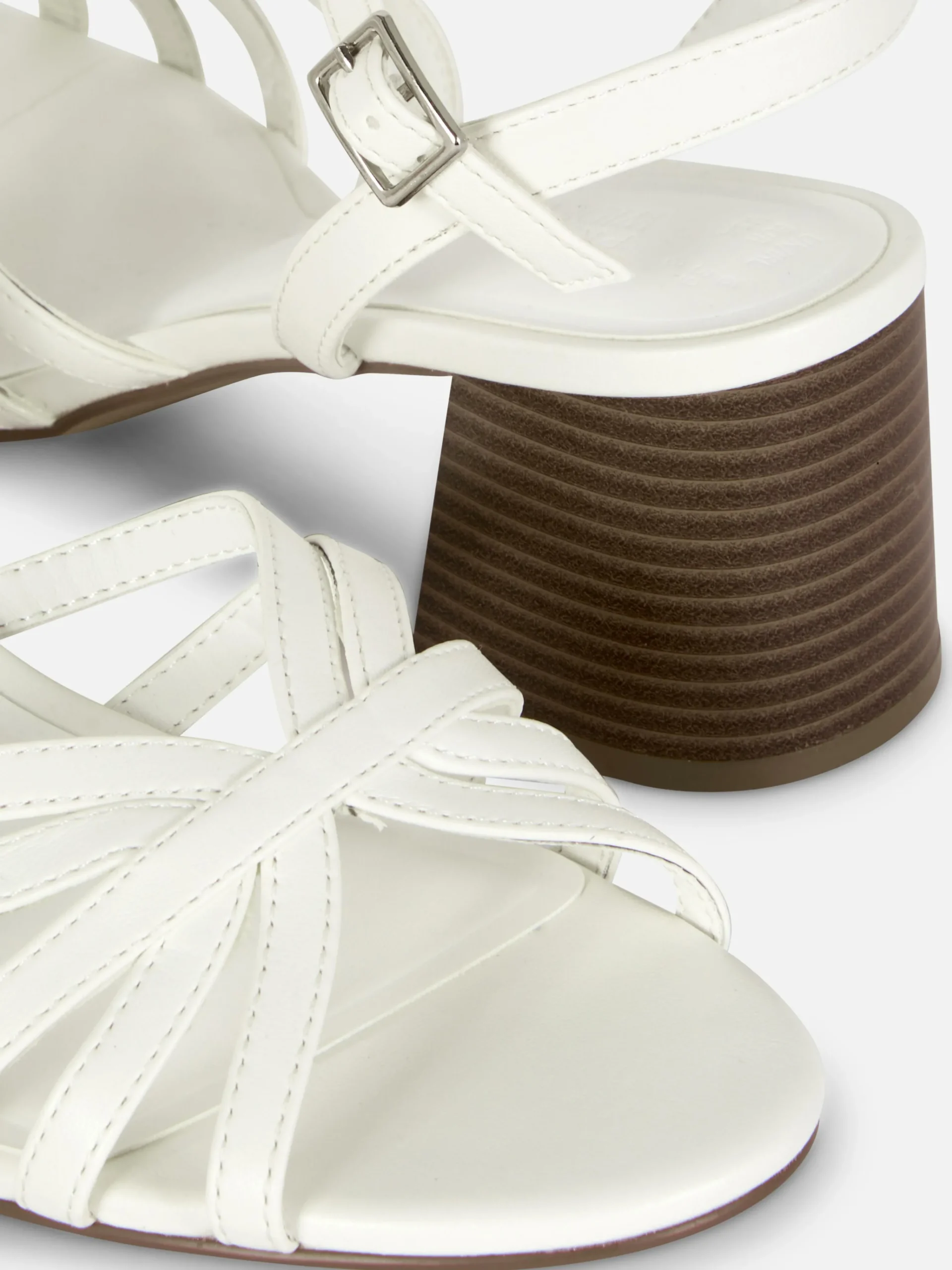 Cross Strap Heeled Sandals|Primark Outlet