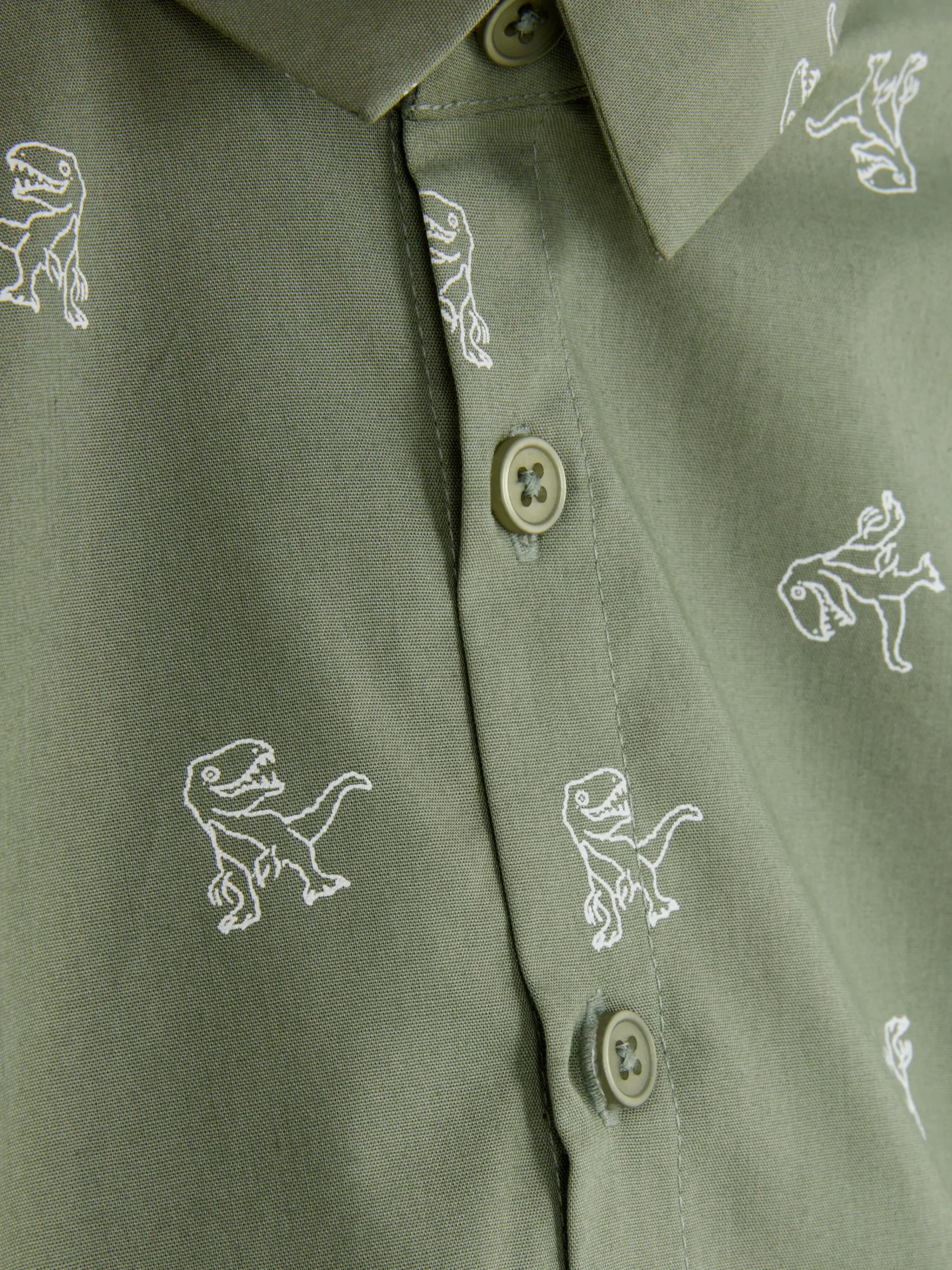 Dinosaur Button-Up Shirt|Primark Online