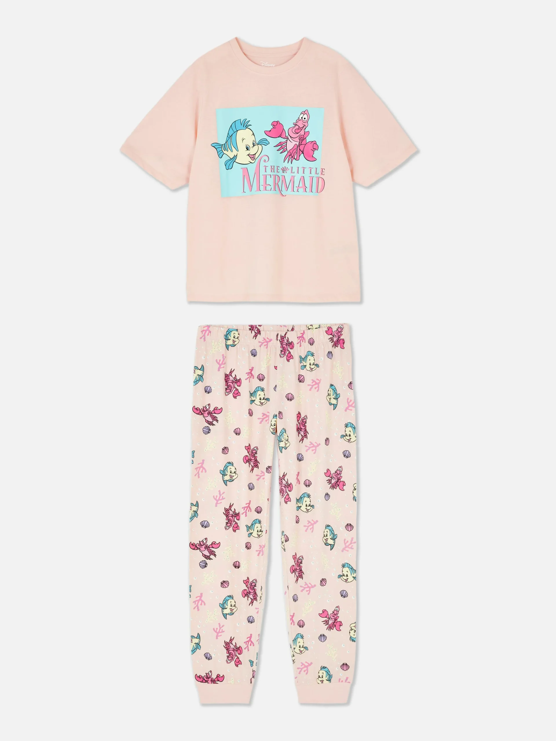 Disney Graphic T-Shirt And Cuffed Pajama Pants|Primark