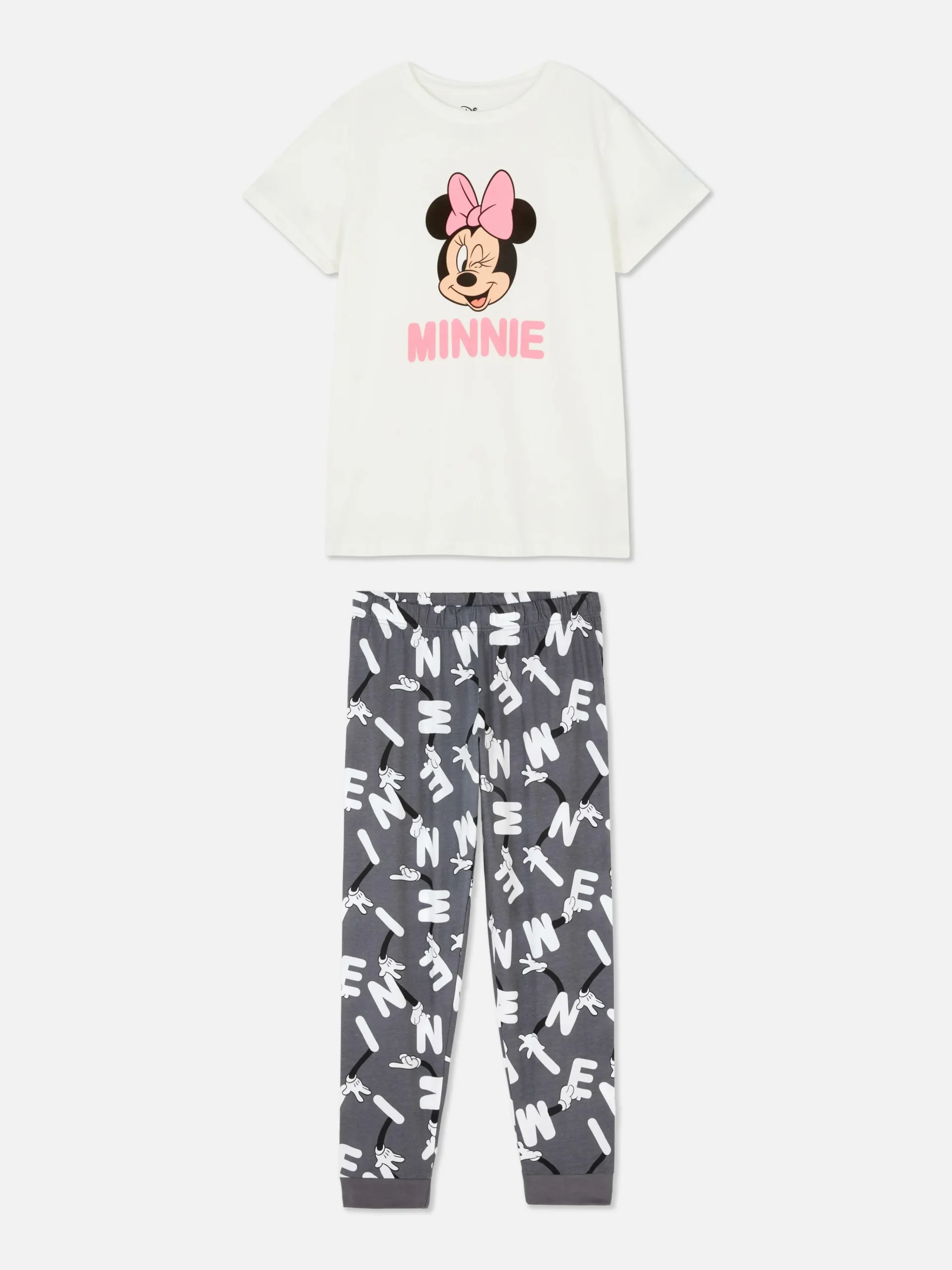 Disney Graphic T-Shirt And Bottoms Pyjamas|Primark New
