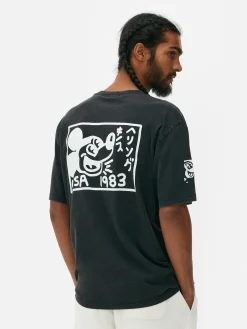 Disney’s Mickey Mouse X Keith Haring Acid Wash T-Shirt|Primark Hot