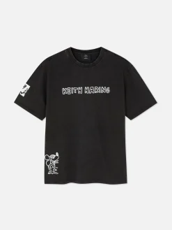 Disney’s Mickey Mouse X Keith Haring Acid Wash T-Shirt|Primark Hot