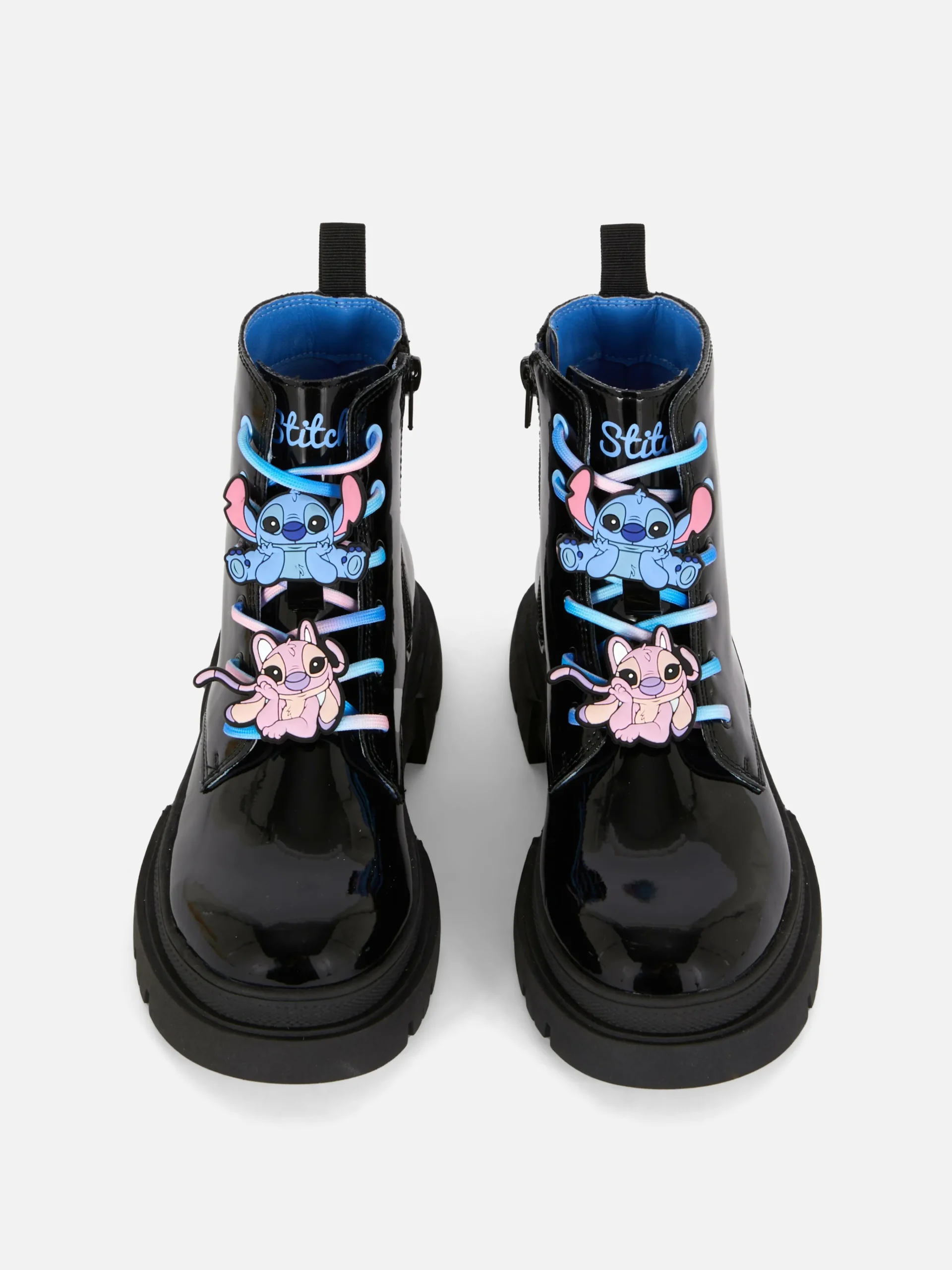 Disney’s Stitch Patent Lace-Up Boots|Primark Clearance