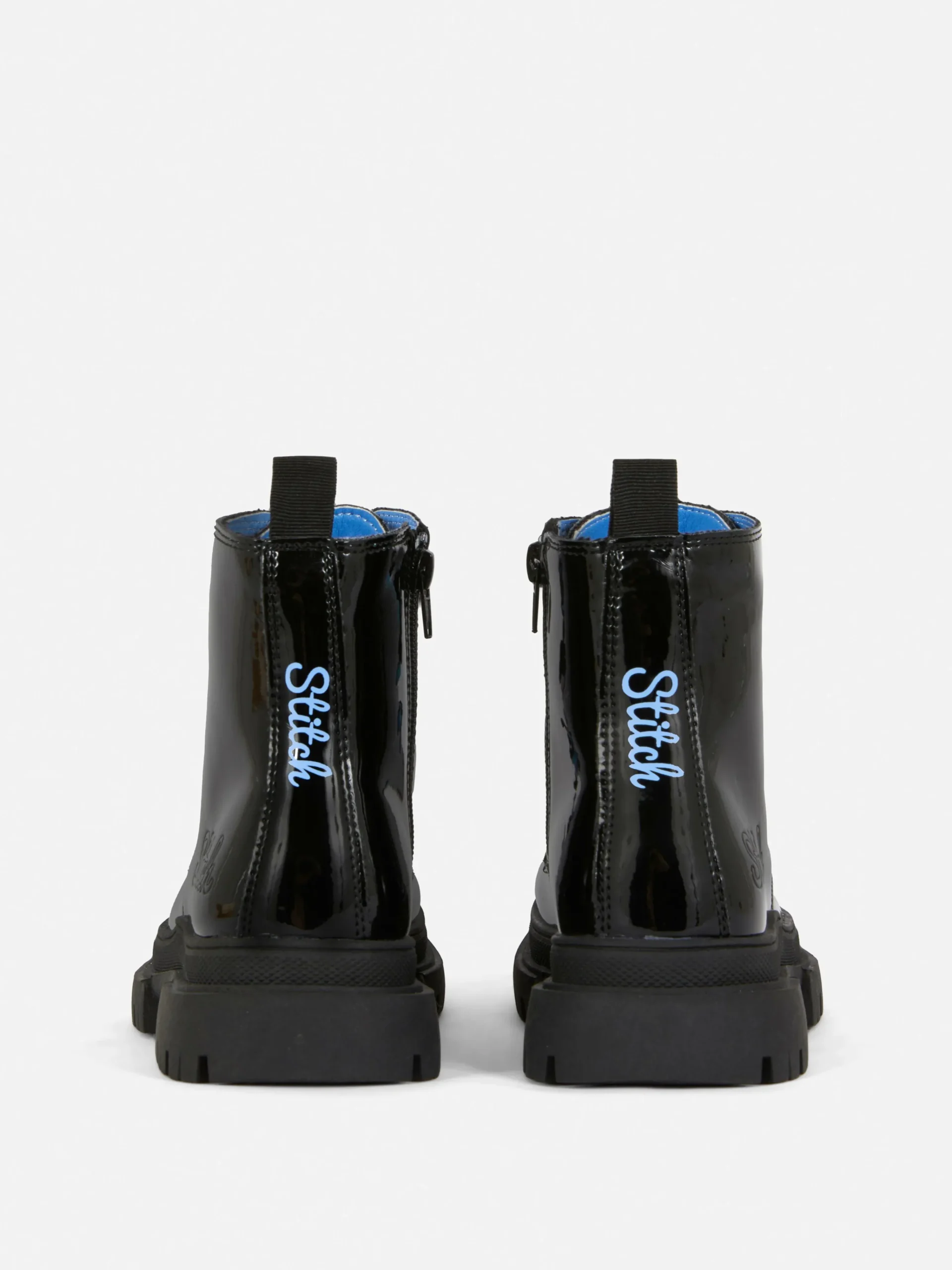 Disney’s Stitch Patent Lace-Up Boots|Primark Clearance