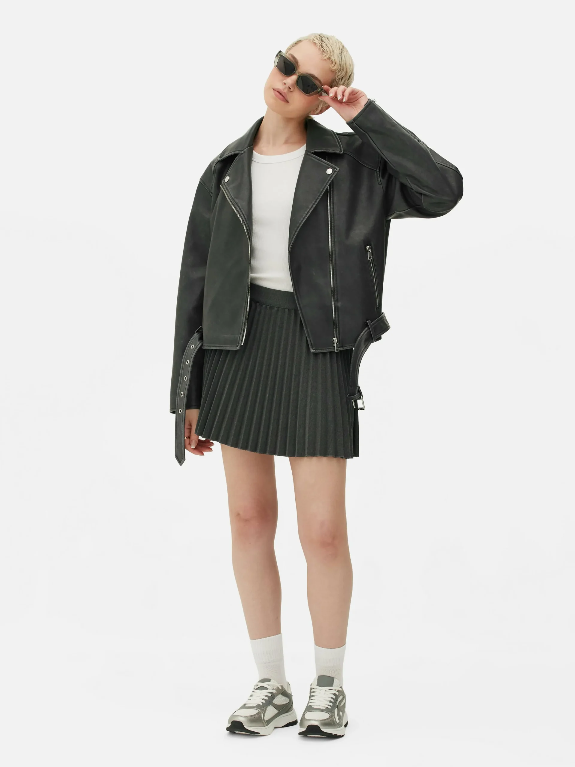 Distressed Faux Leather Biker Jacket|Primark Sale