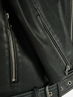 Distressed Faux Leather Biker Jacket|Primark Sale