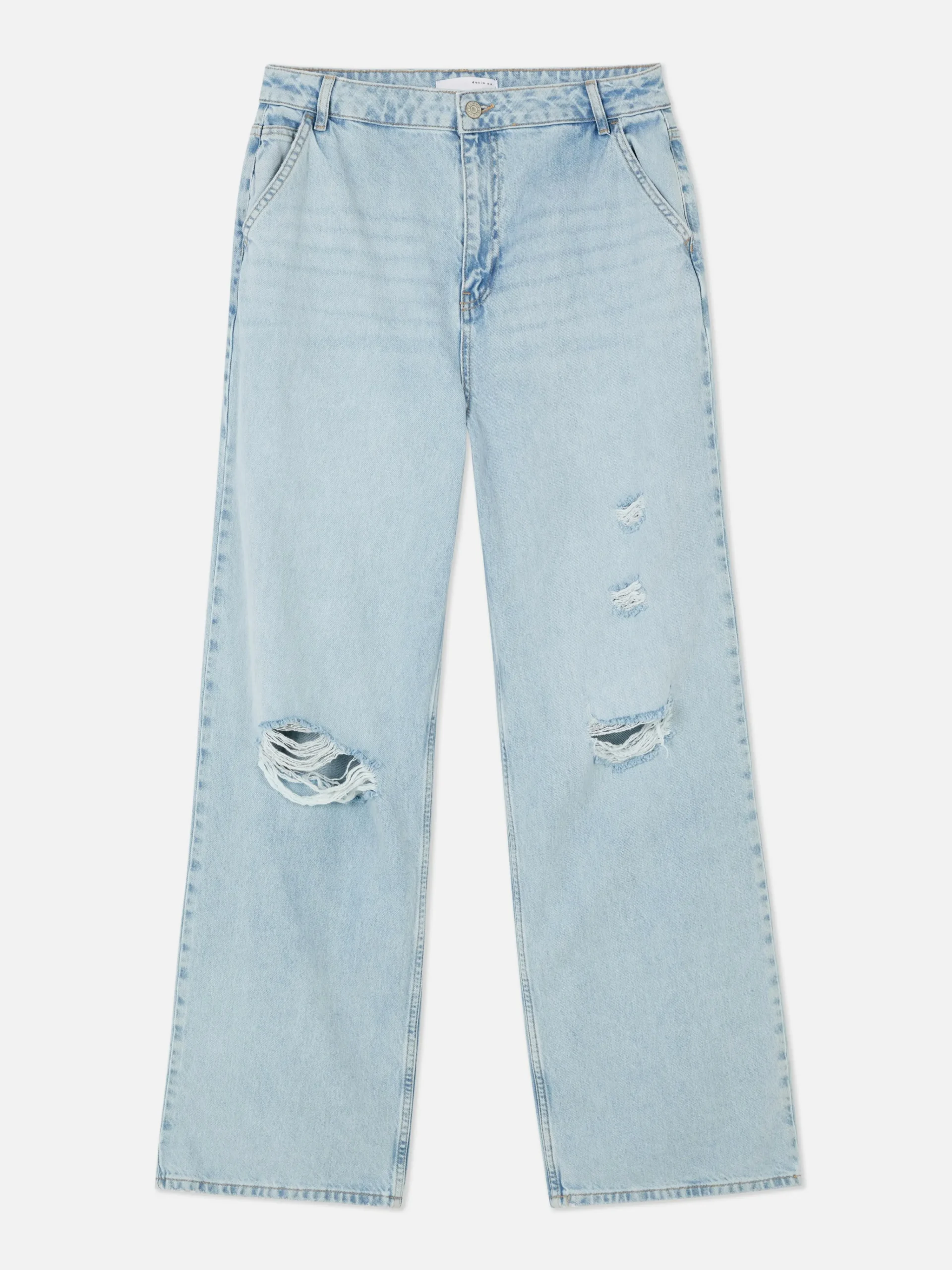 Distressed Wide Leg Jeans|Primark Clearance