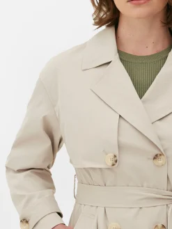 Double-Breasted Belted Trench|Primark Discount