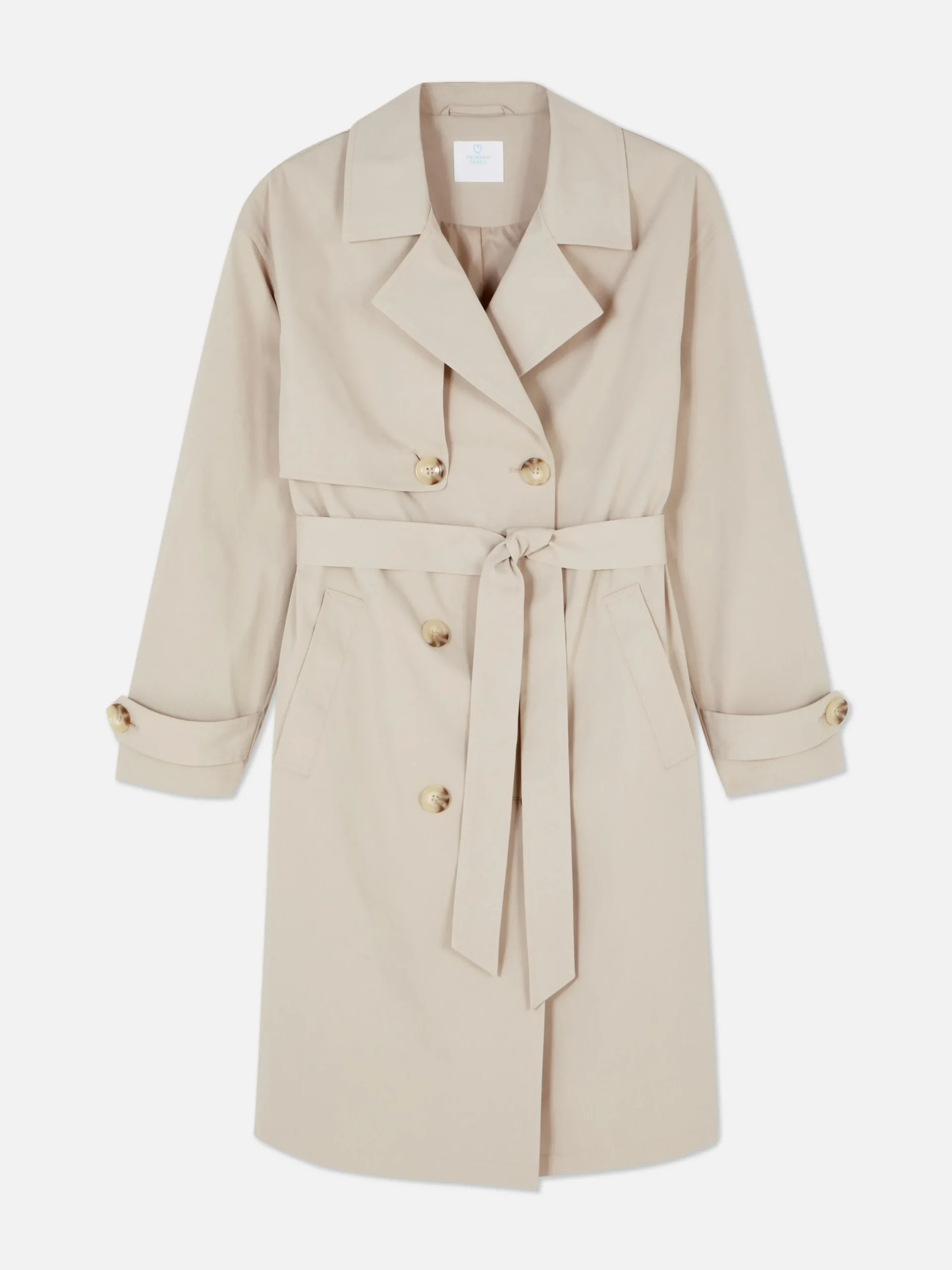 Double-Breasted Belted Trench|Primark Discount