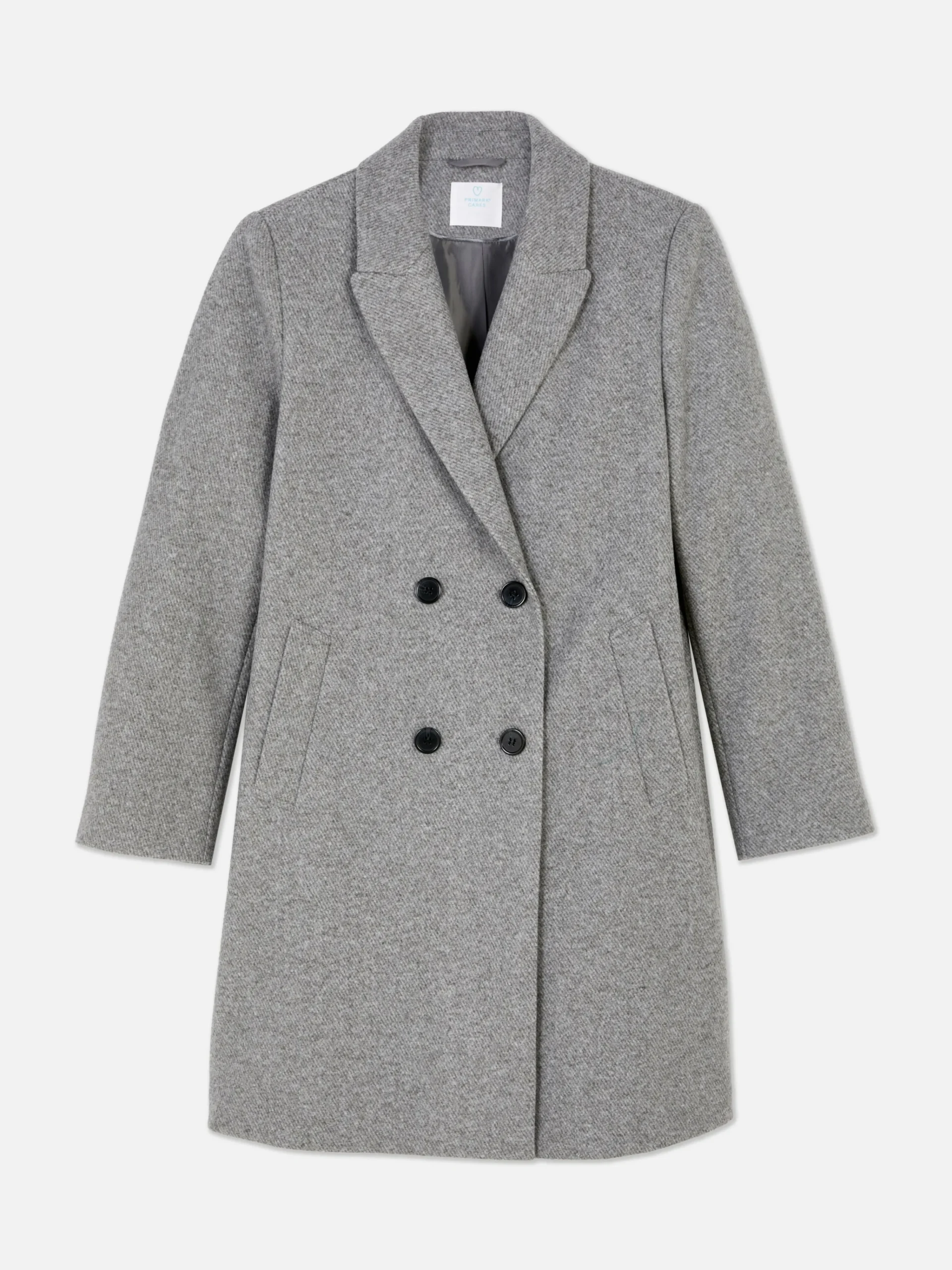Double-Breasted Twill Coat|Primark Outlet