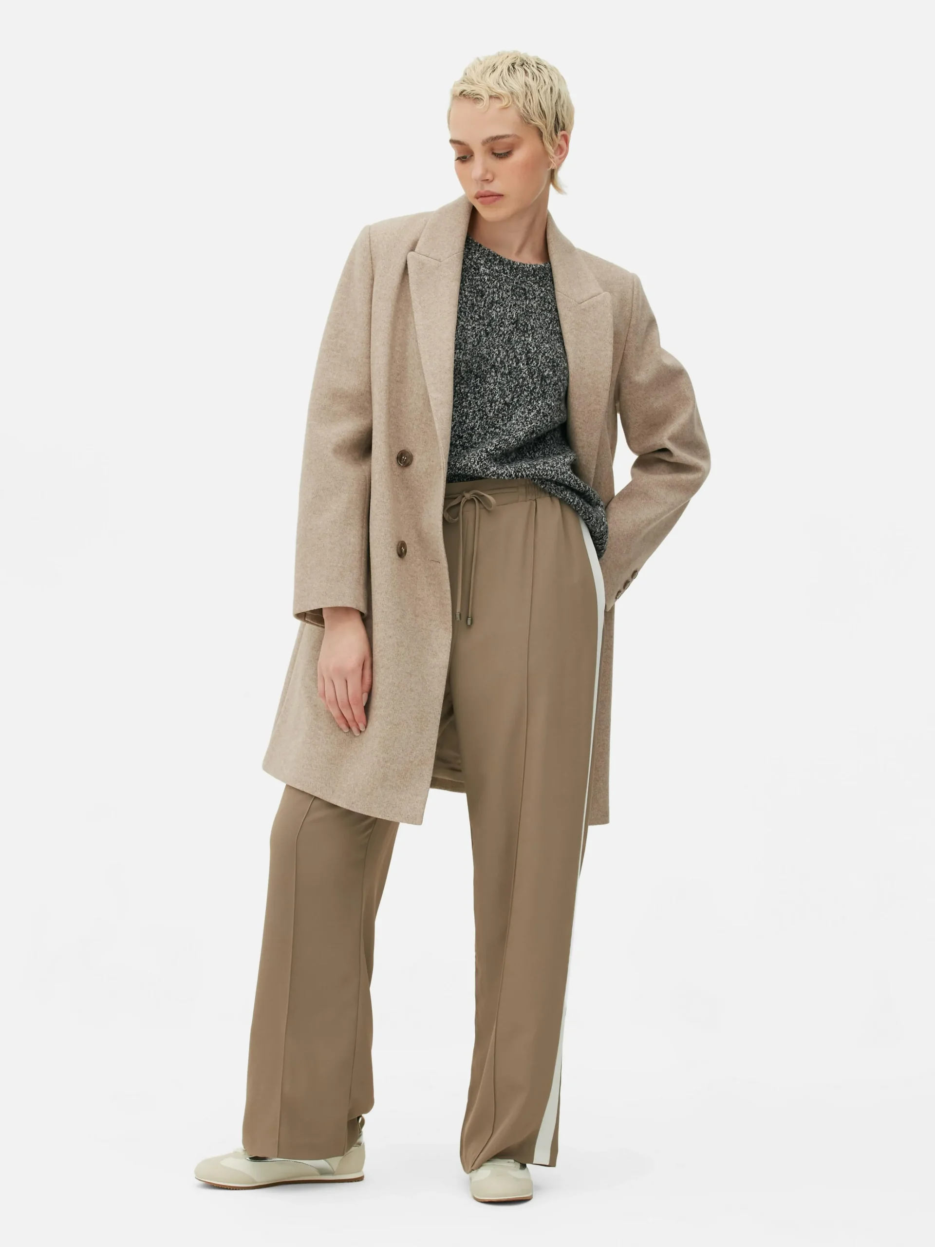 Double-Breasted Twill Coat|Primark Sale