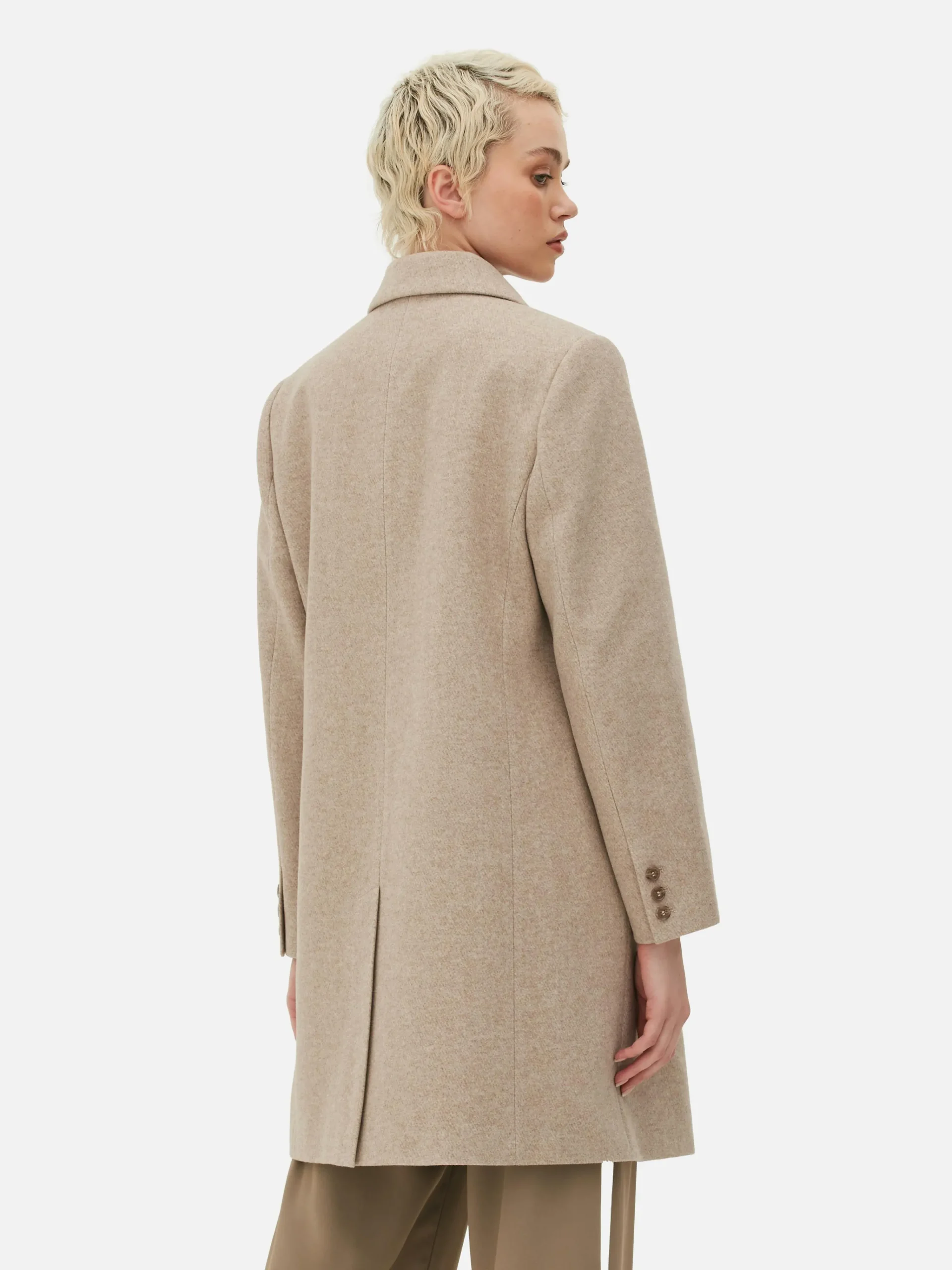 Double-Breasted Twill Coat|Primark Sale