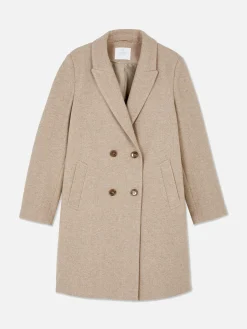 Double-Breasted Twill Coat|Primark Sale