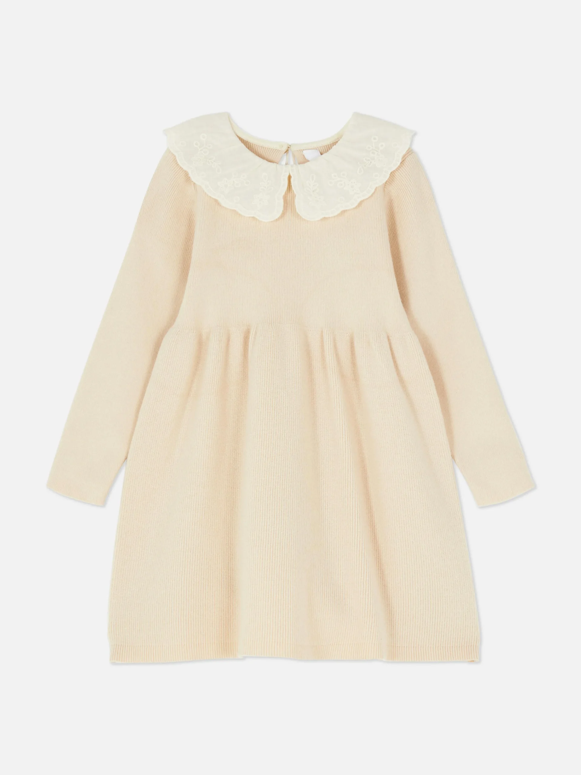Embroidered Collar Knit Dress|Primark Online