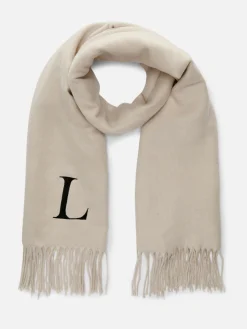 Embroidered Initial Fringed Scarf|Primark Discount