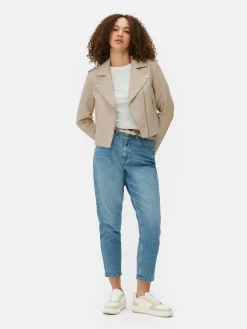 Essential Faux Leather Biker Jacket|Primark
