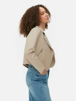 Essential Faux Leather Biker Jacket|Primark