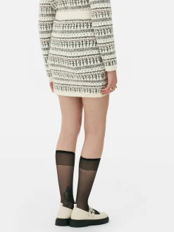 Fair Isle Knit Mini Skirt|Primark Clearance