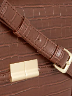 Faux Croc Crossbody Bag|Primark Outlet