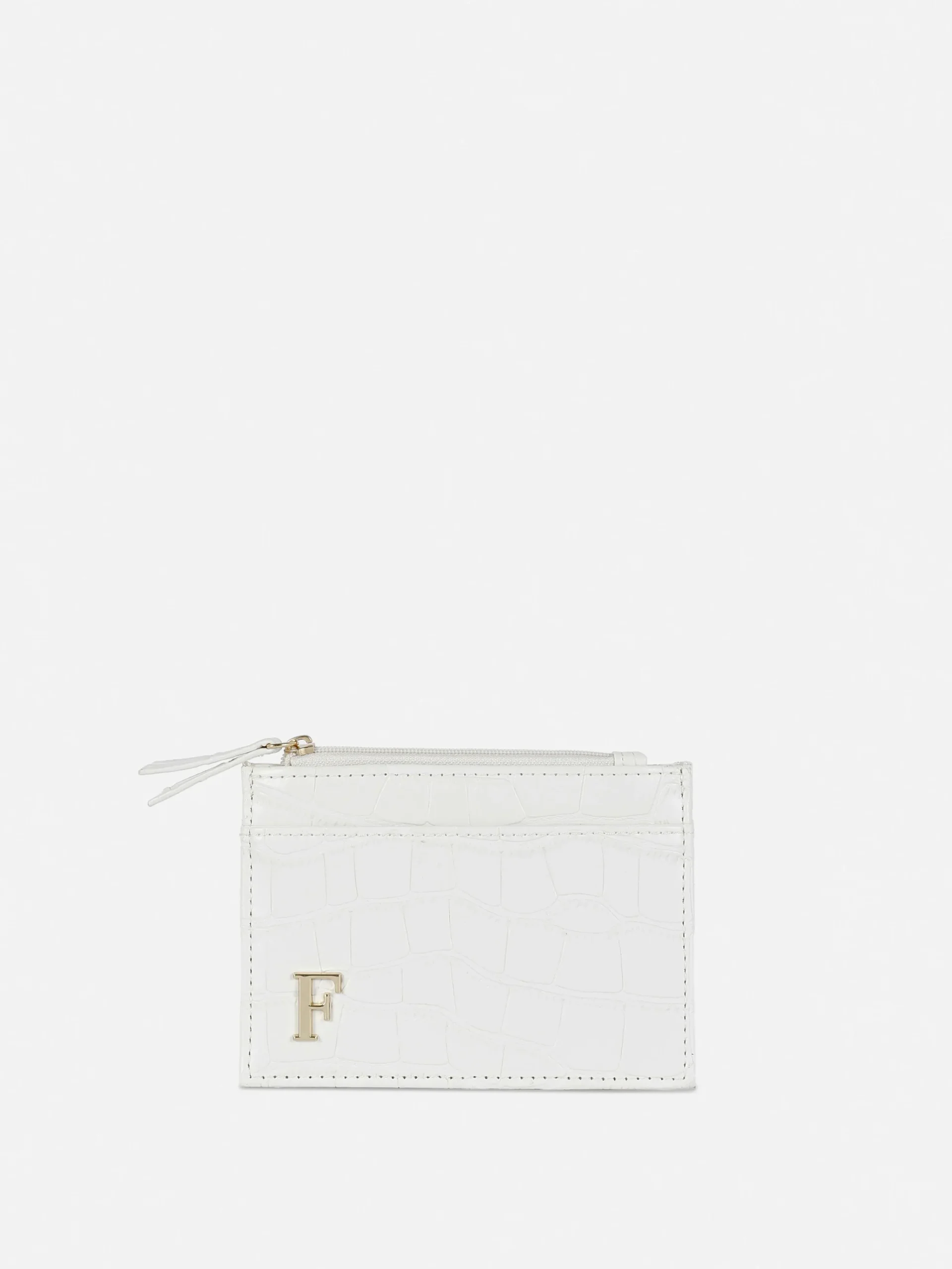 Faux Croc Initial Card Holder|Primark New