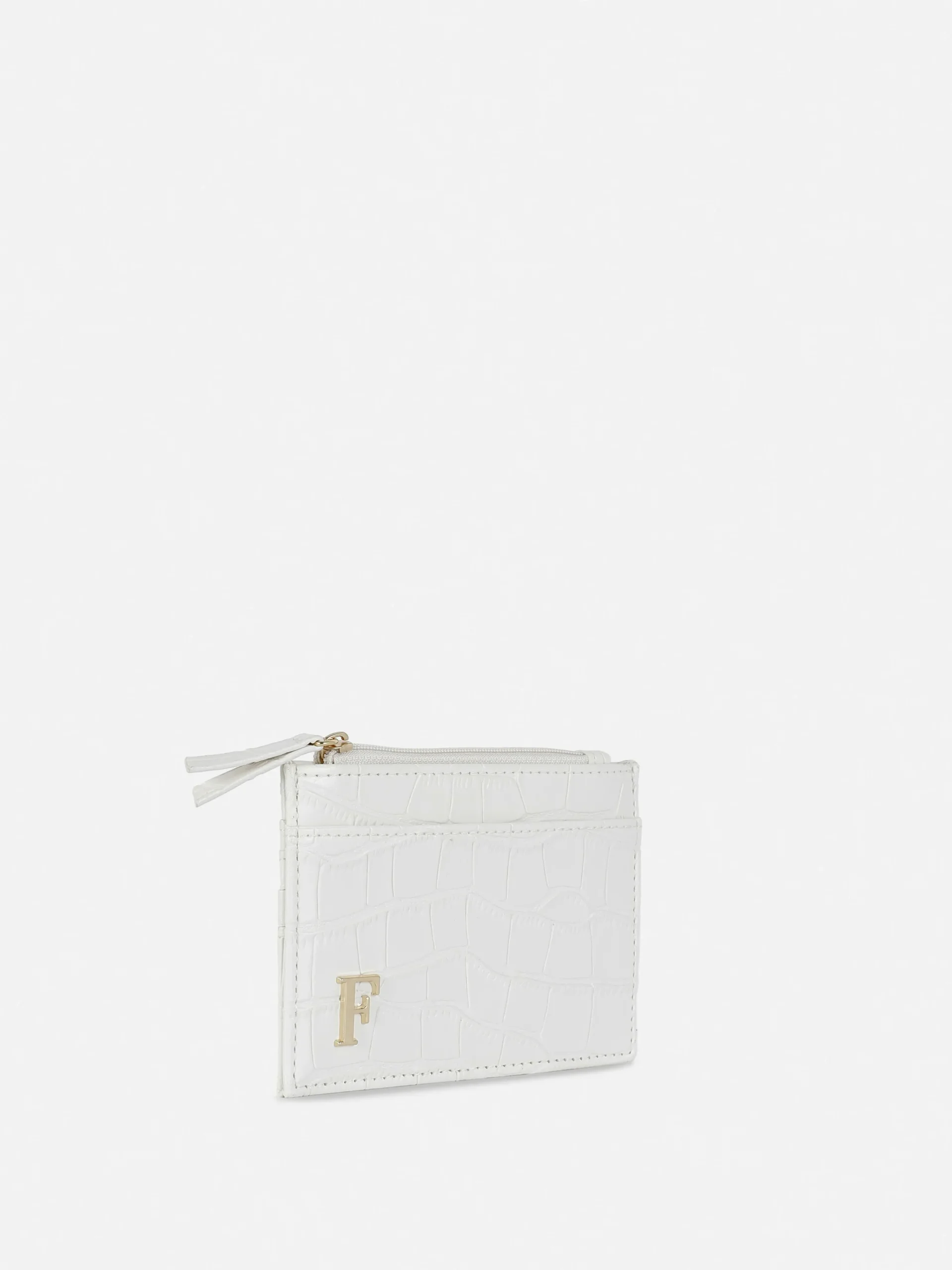 Faux Croc Initial Card Holder|Primark New