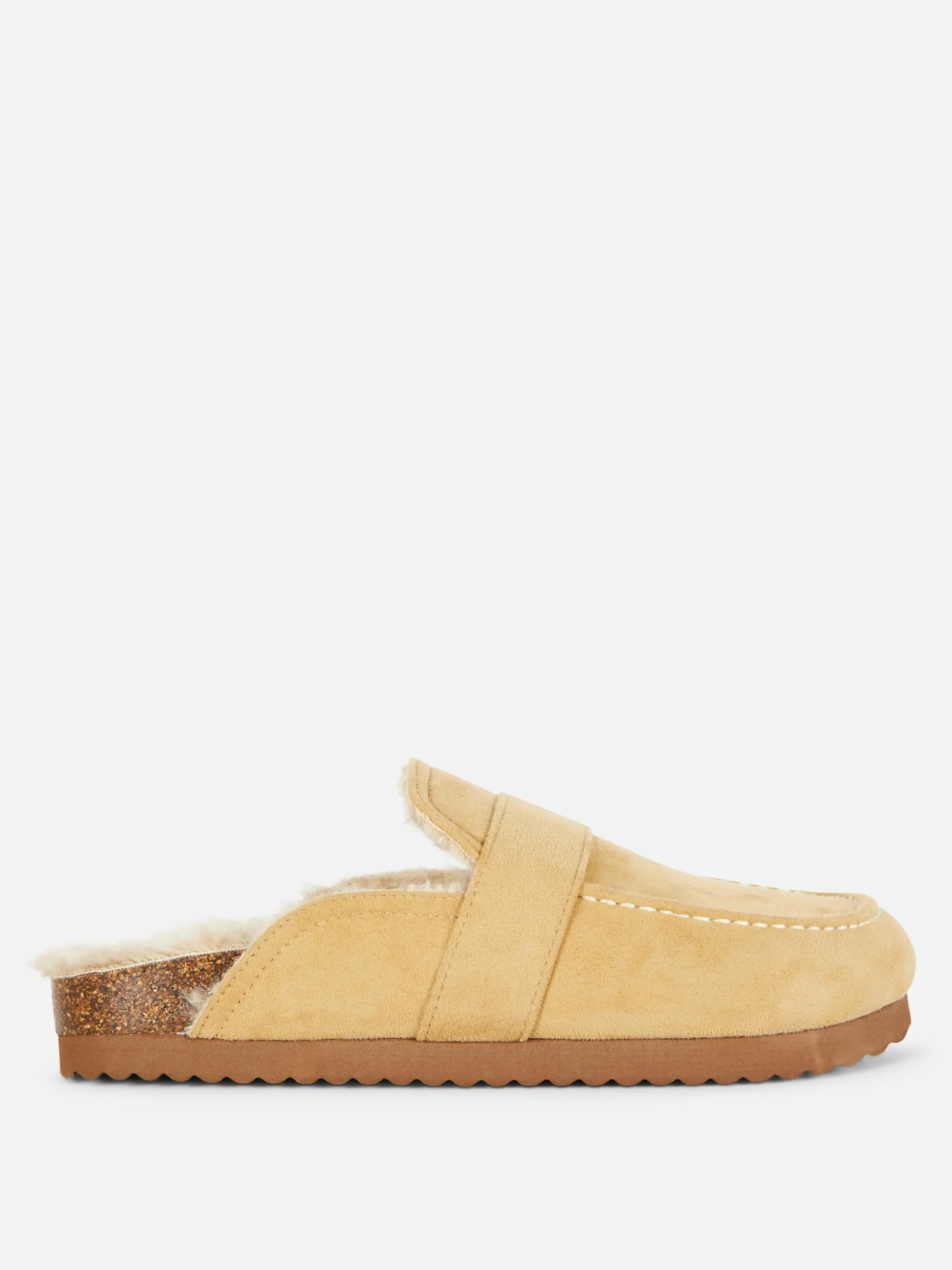 Faux Fur Lined Loafer Slippers|Primark New
